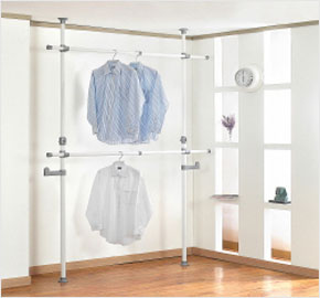 Giá treo quần áo cố định 2 tầng (LS-0568) và Giá treo quần áo 2 tầng bằng gỗ (LS-0704)