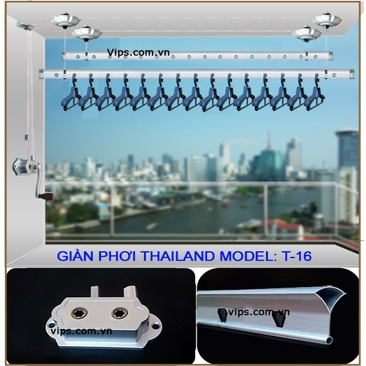 Lắp đặt giàn phơi Thái Lan T-16 cho trần mái tôn nhà ông Thái, Xuân Đỉnh, Bắc Từ Liêm